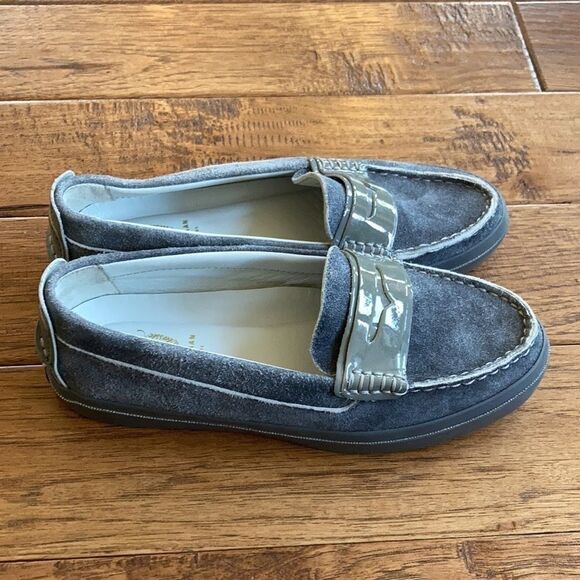 Cole haan pinch weekender LX penny loafer sneakers gray suede size 6 - Picture 6 of 8
